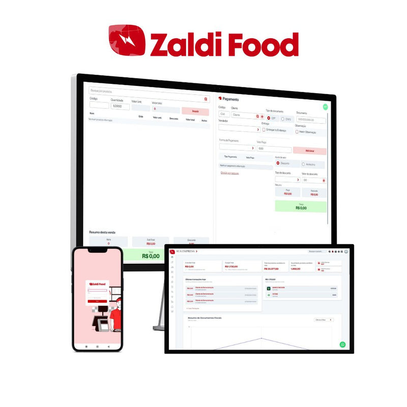 Sistema para Restaurantes, Lanchonetes e Pizzarias - Zaldi Food Plano Intermediário (Mensal)