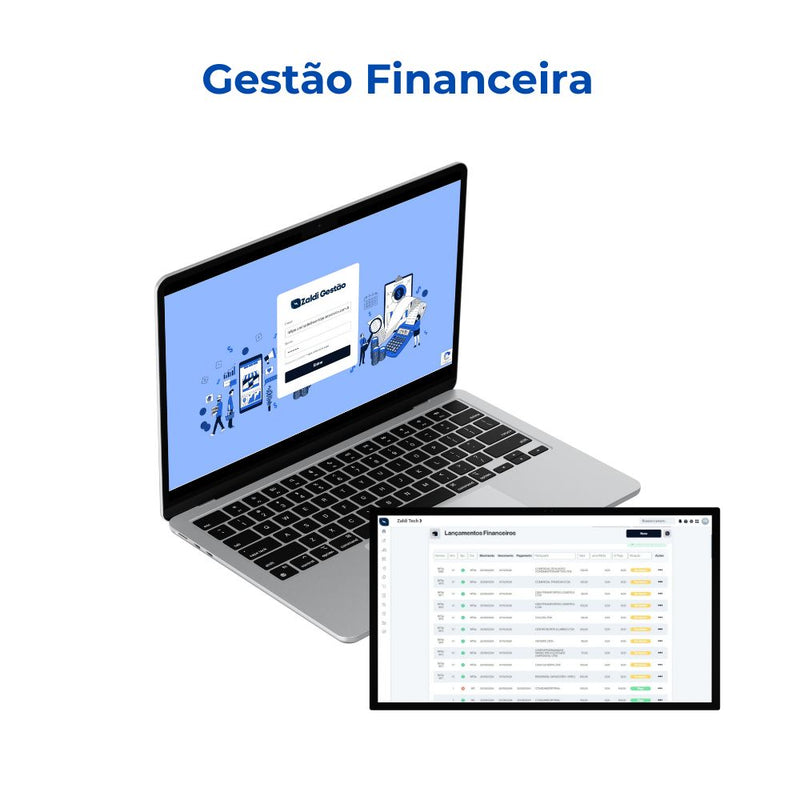 Sistema de Gestão ERP Para Empresas - Zaldi Gestão Plano Intermediário (Mensal)