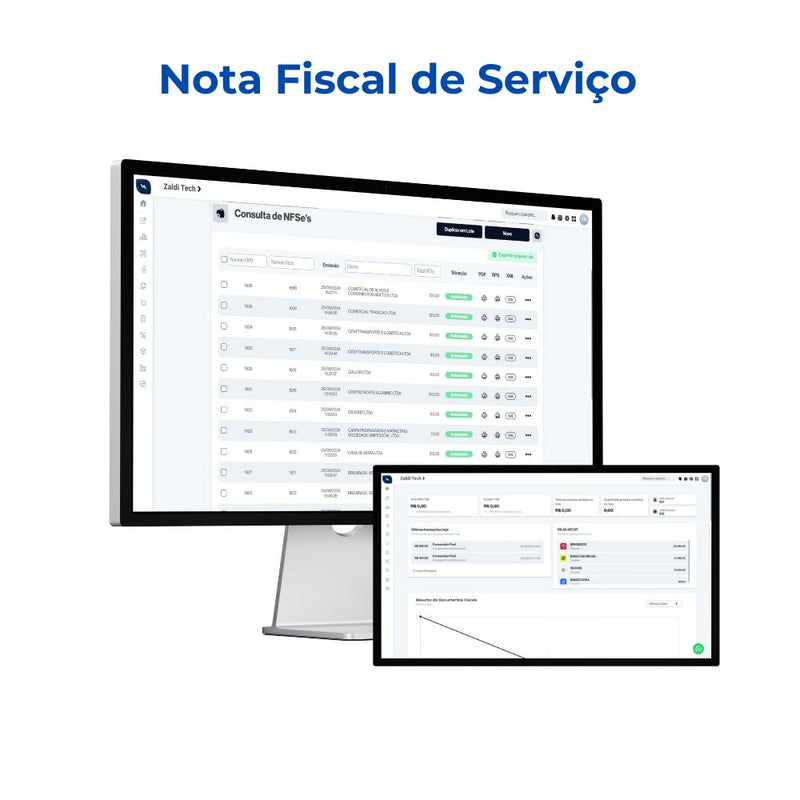 Sistema de Gestão ERP Para Empresas - Zaldi Gestão Plano Intermediário (Mensal)