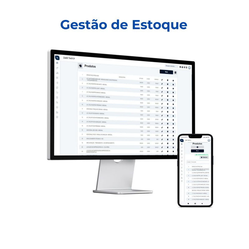 Sistema de Gestão ERP Para Empresas - Zaldi Gestão Plano Intermediário (Mensal)