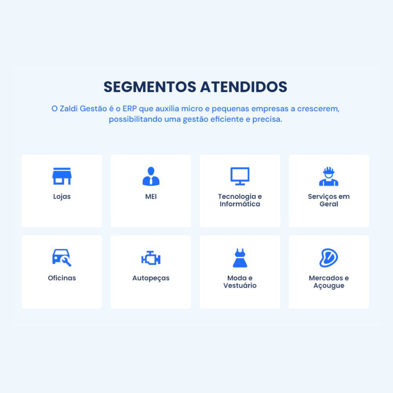 Sistema de Gestão ERP Para Empresas - Zaldi Gestão Plano Intermediário (Mensal)